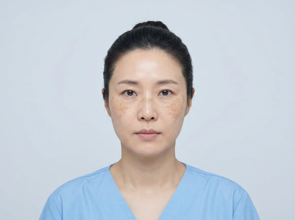 Three months on a stubborn cheek — before