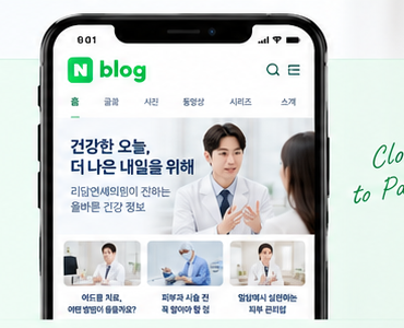 병원 브랜드 블로그 콘텐츠를 검토하는 화면