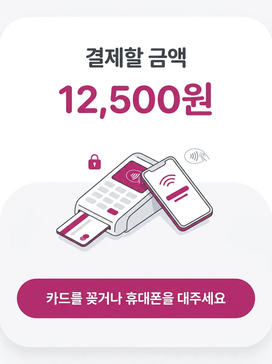 결제 수단을 가리지 않아요 화면
