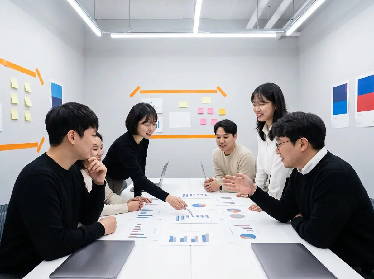 퍼포먼스 마케팅 실무 수업 중인 수강생들
