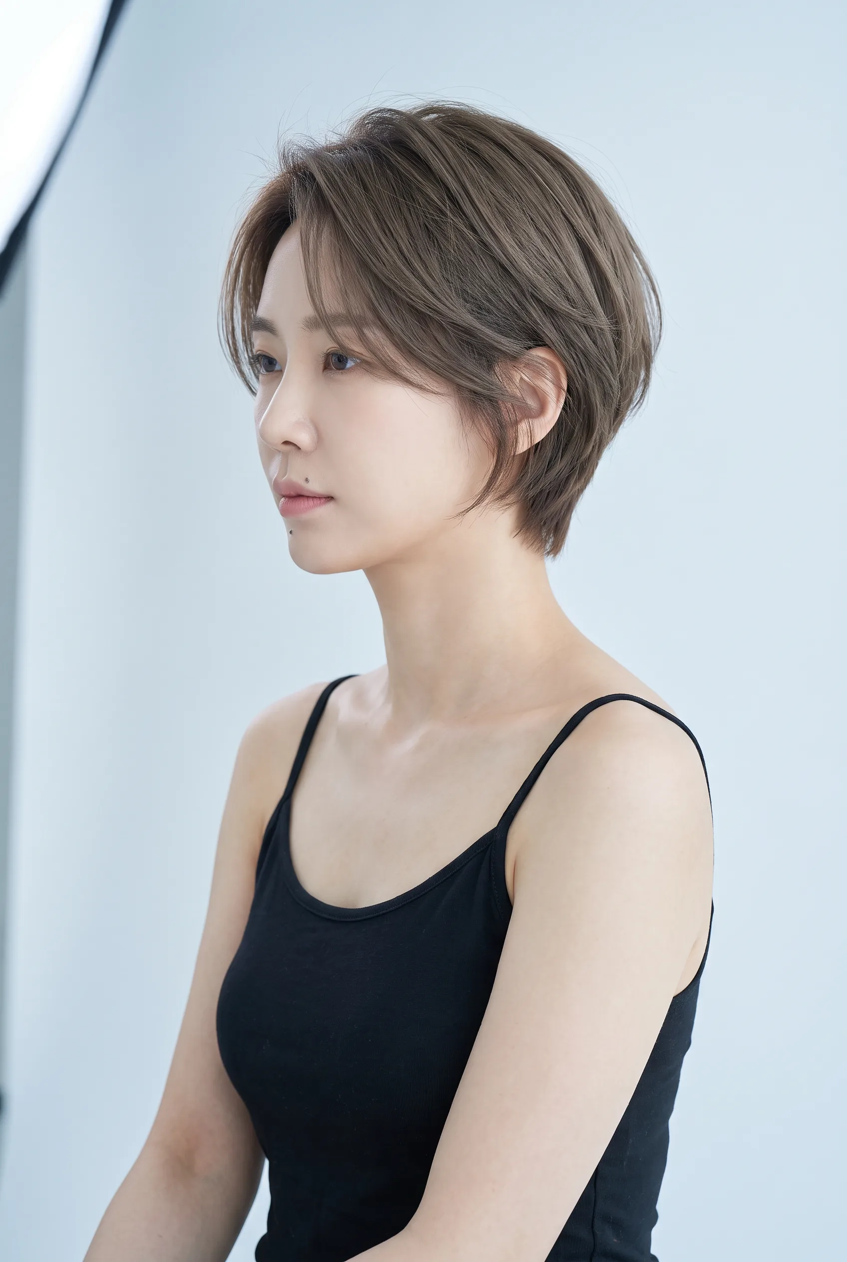 레이어드 숏컷 스타일