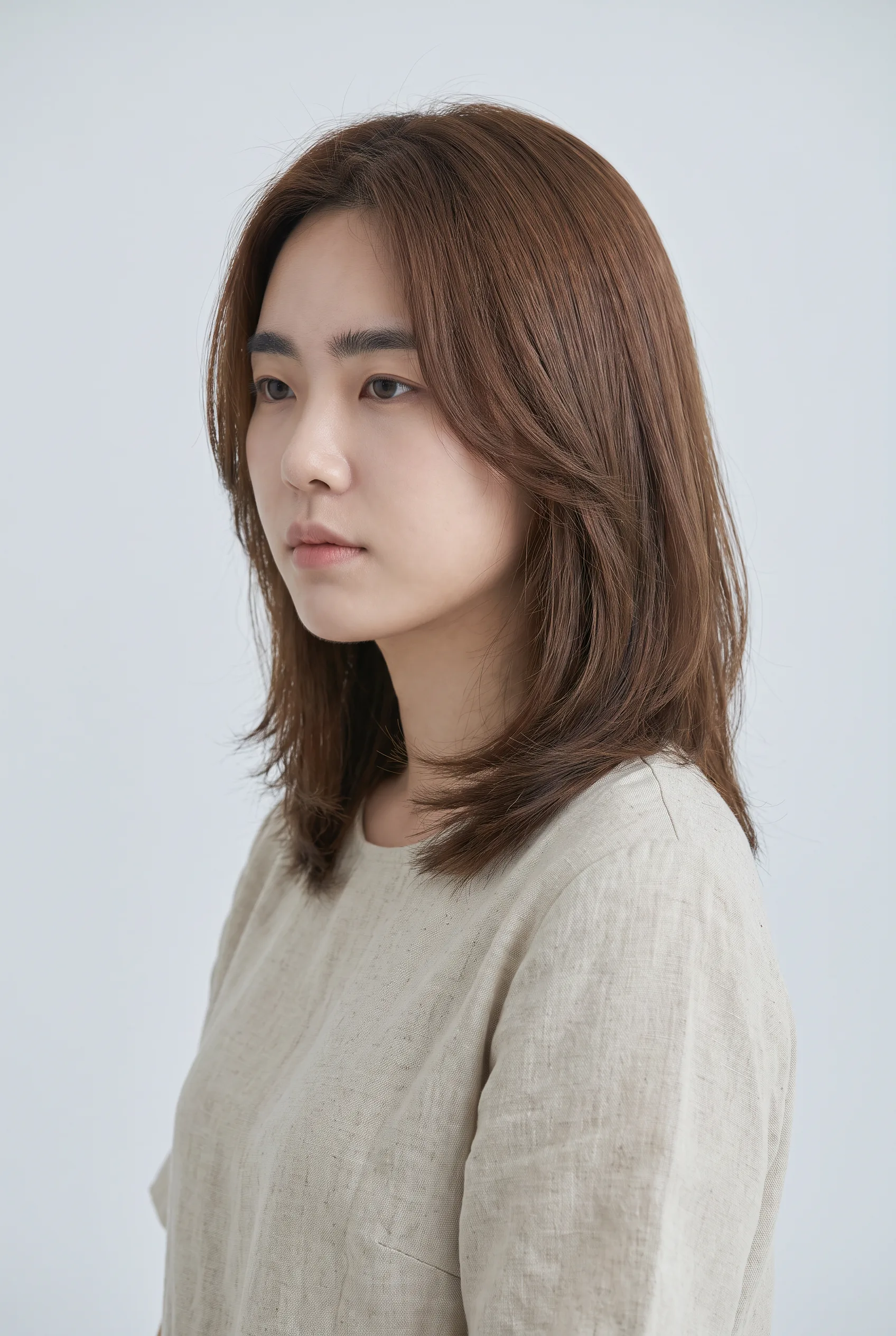 쇄골 레이어드컷 스타일