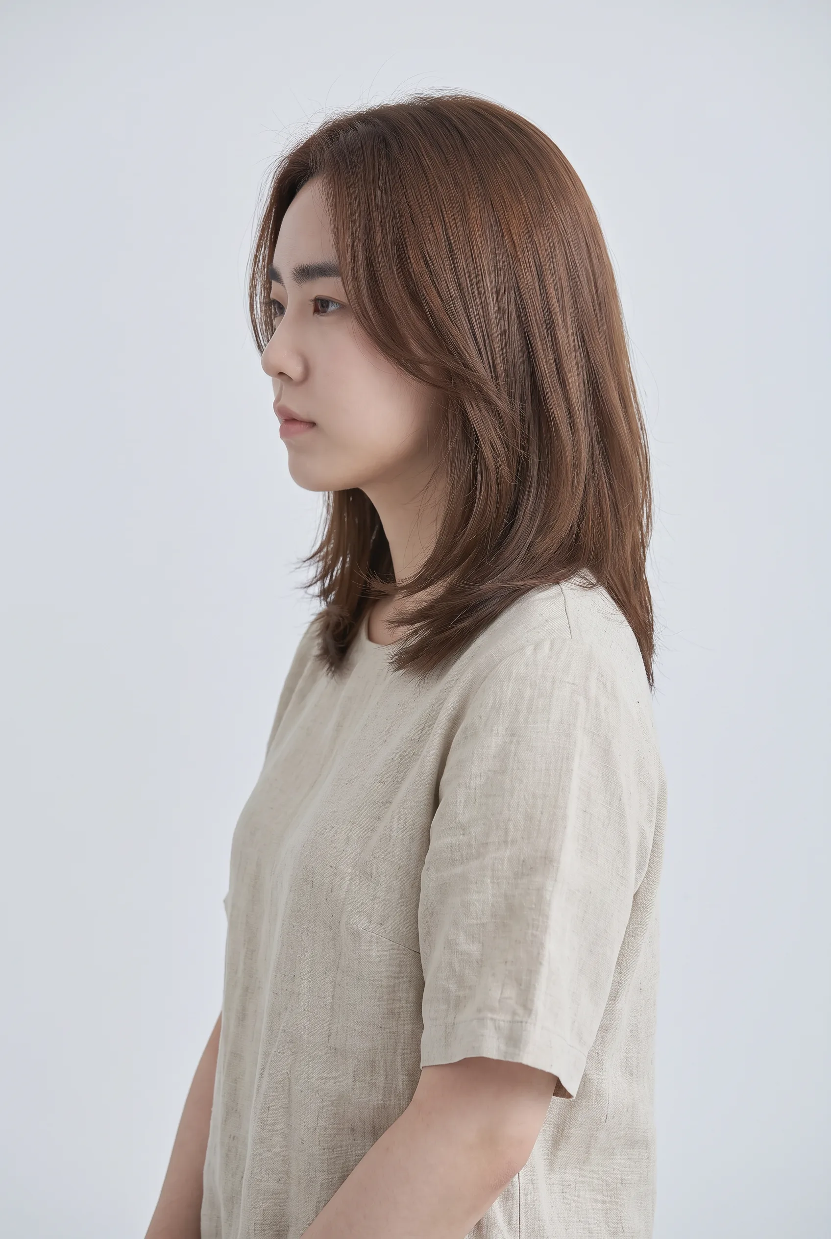 쇄골 레이어드컷 옆·뒷모습