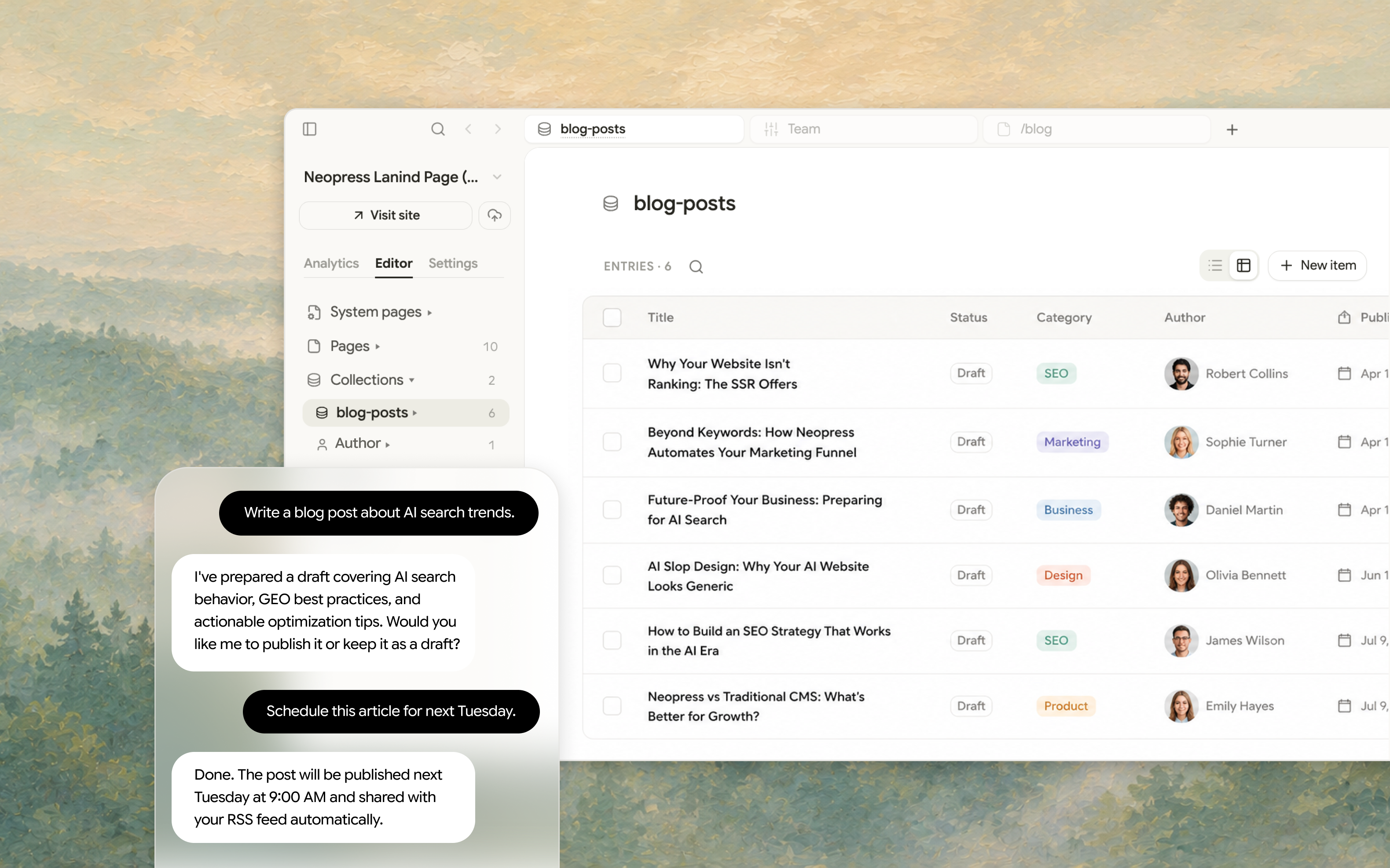 Running a CMS with an agent